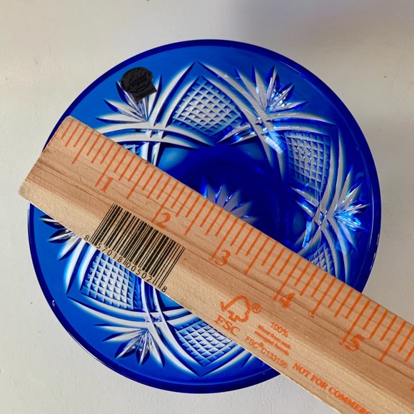 Vintage D’Arques Genuine Lead Crystal Cobalt Blue Bows - Picture 5 of 15